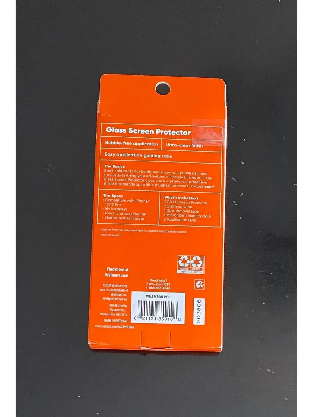 Onn Glass Screen Protector for iPhone 12/ iPhone 12 Pro